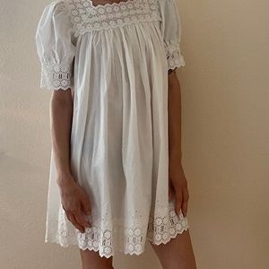 Dôen Doen Eyelet Mini Dress XXS